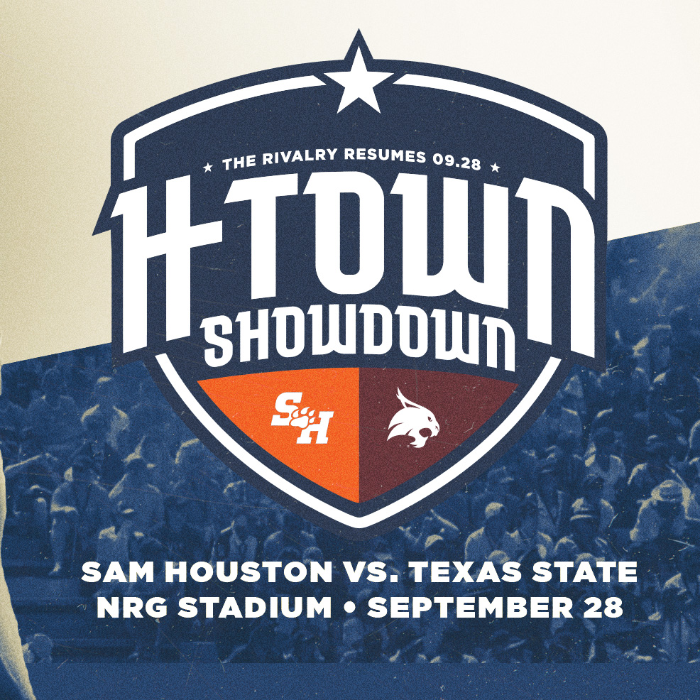 H-Town Showdown graphic with Sam Houston and Texas State logos