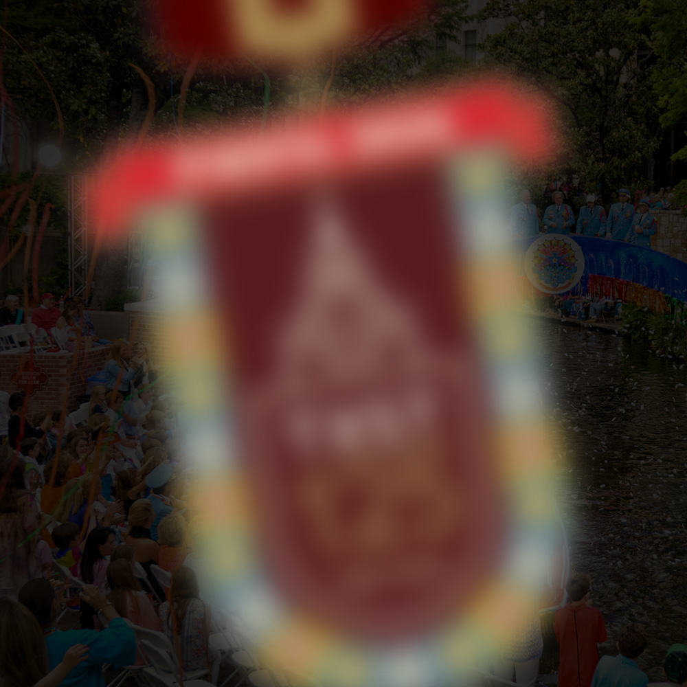 Photo of the 2024 fiesta medal with blurred filter to hide it