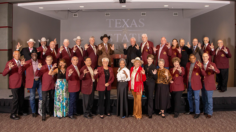 Group photo of the distinguished alumni that were present at the 2024 Distinguished Alumni gala