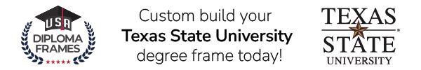 USA Diploma Frames ad for Texas State University