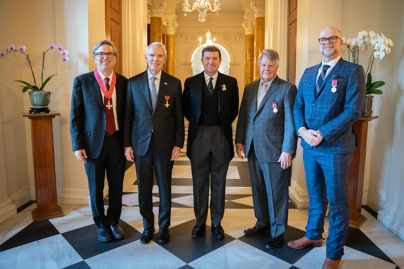 Will Wright with other British Empire Medal awardees